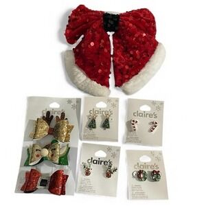 NWT‎ Claire's Holiday Earrings & Hair Accessories